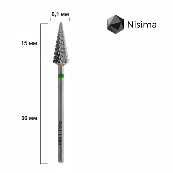 Для швидкого зняття зелений абразив Hr119cK Nisima 09224 фото, Nisima